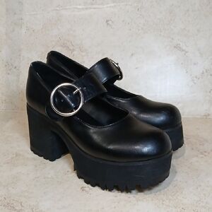 Dolls Kill Current Mood Damnation Platform Mary Janes Sz 6M